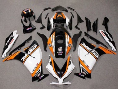 2012-2016 Honda CBR1000RR Motorcycle Fairings - White Orange Glossy Black UK