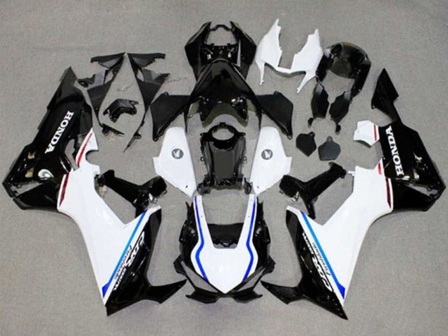 2017-2023 Honda CBR1000RR Motorcycle Fairings - White Blue Glossy Black Stripe UK