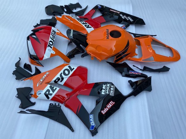 2013-2023 Honda CBR600RR Motorcycle Fairing - Orange White Red Glossy Black Repsol UK