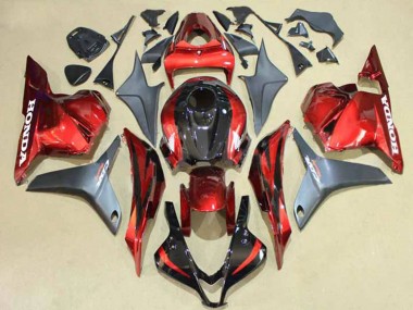 2009-2012 Honda CBR600RR Motorcycle Fairings - Silver Red Glossy Black UK