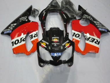 2004-2007 Honda CBR600 F4i Motorcycle Fairings - Orange White Red Glossy Black Repsol UK