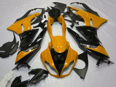 2007-2008 Kawasaki ZX6R Motorcycle Fairings - Orange Black UK