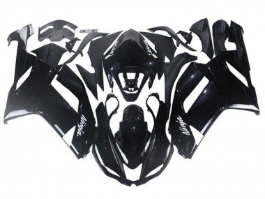 2007-2008 Kawasaki ZX6R Abs Motorcycle Fairings - Glossy Black UK