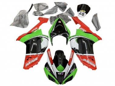 2007-2008 Kawasaki ZX6R Motorcycle Fairings - Red Green Black White UK