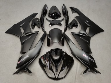 2009-2012 Kawasaki ZX6R Motorcycle Fairings - Matte Black Glossy Black White Red UK