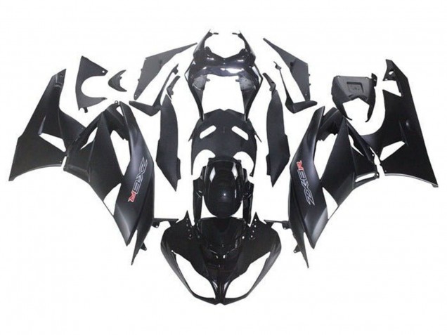 2009-2012 Kawasaki ZX6R Motorcycle Fairing Kits - Glossy Black Matte Black UK