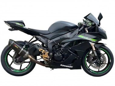 2009-2012 Kawasaki ZX6R Motorcycle Fairings - Matte Black Green UK