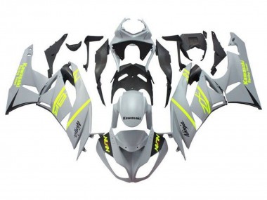 2009-2012 Kawasaki ZX6R Motorcycle Fairings - Grey Yellow Black UK