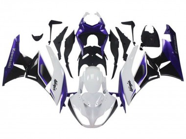 2009-2012 Kawasaki ZX6R Motorcycle Fairings - Purple White Black UK