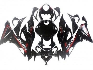 2019-2022 Kawasaki ZX6R Motorcycle Fairings - Glossy Black Red UK