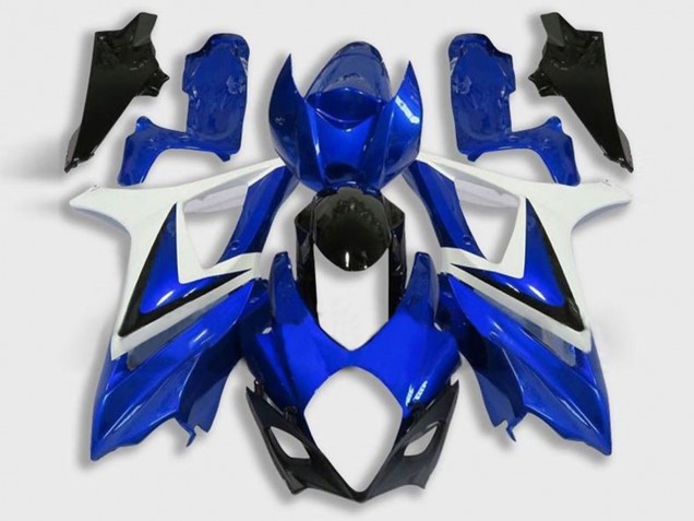 2005-2006 Suzuki GSXR 1000 Motorcycle Fairing - White Blue Black UK