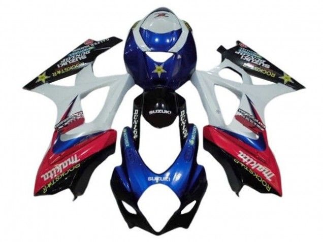 2005-2006 Suzuki GSXR 1000 Motorcycle Fairings - White Red Blue Makita UK