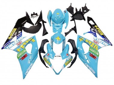 2005-2006 Suzuki GSXR 1000 Motorcycle Fairings - Light Blue Green Black Yellow Rizla UK