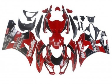 2017-2025 Suzuki GSXR1000 Motorcycle Fairings - Red White Black Motul UK