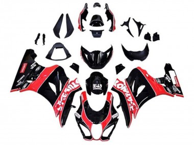 2017-2025 Suzuki GSXR1000 Motorcycle Fairings - Glossy Black Red White Pinstripe UK