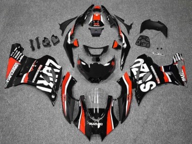 2017-2024 Suzuki GSXR1000 Motorcycle Fairings - Black Red White Stripe UK