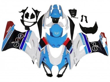 2017-2025 Suzuki GSXR1000 Motorcycle Fairings - White Blue Stripe Red UK