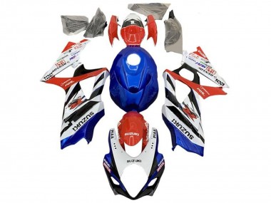 2007-2008 Suzuki GSXR 1000 Motorcycle Fairings - White Red Blue Black UK