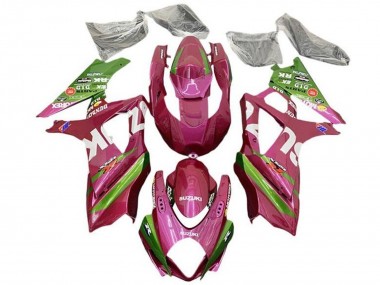 2007-2008 Suzuki GSXR 1000 Motorcycle Fairings - Pink Green White UK