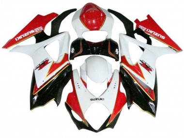 2007-2008 Suzuki GSXR 1000 Motorcycle Fairings - White Red Gold Black UK