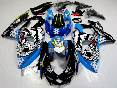 2009-2016 Suzuki GSXR 1000 Motorcycle Fairings - Blue Black White Snow UK