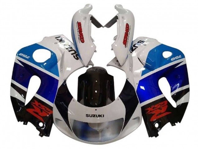 1996-2000 Suzuki GSXR 600 / GSXR 750 Motorcycle Fairings - White Black Double Blue Red UK