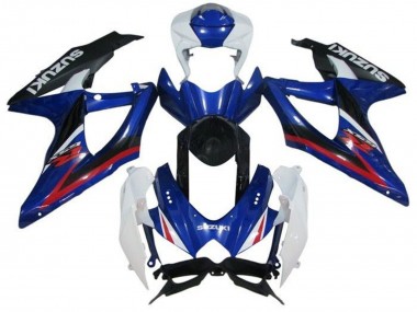 2008-2010 Suzuki GSXR 600 / GSXR 750 Motorcycle Fairings - White Blue Red Black UK