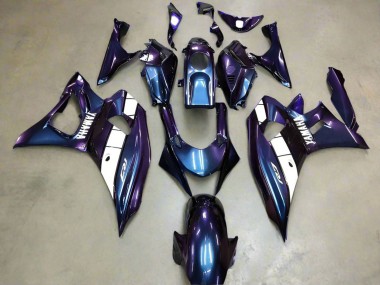 2021-2024 Yamaha YZF R7 Motorcycle Fairings - Chameleon Blue Purple White UK