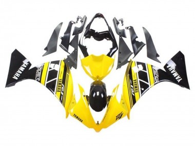 2009-2011 Yamaha YZF 1000 R1 Motorcycle Fairings - Yellow White Black Stripe UK