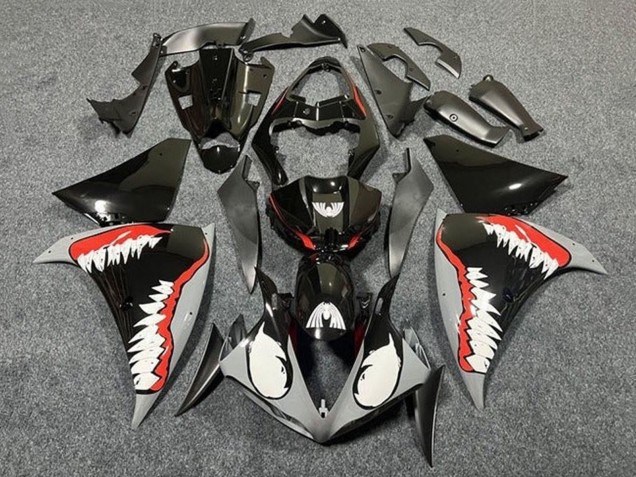 2012-2014 Yamaha YZF 1000 R1 Motorcycle Fairings - Glossy Black White Red Shark UK
