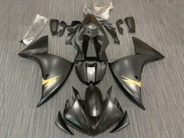 2012-2014 Yamaha YZF 1000 R1 Motorcycle Fairings - Matte Black Gold UK