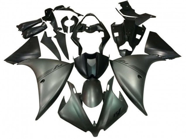 2012-2014 Yamaha YZF 1000 R1 Motorcycle Fairings - Matte Grey Matte Black UK