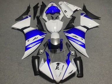 2012-2014 Yamaha YZF 1000 R1 Motorcycle Fairings - White Blue Black Silver Stripe UK