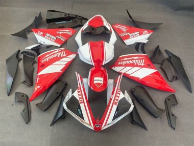 2012-2014 Yamaha YZF 1000 R1 Motorcycle Fairings - White Red Milwaukee Rocol Maxxis UK