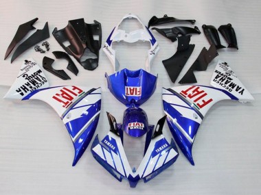 2012-2014 Yamaha YZF 1000 R1 Motorcycle Fairing - White Blue Red Fiat UK