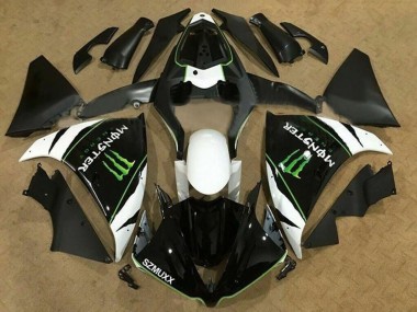 2012-2014 Yamaha YZF 1000 R1 Motorcycle Fairings - White Black Green Monster Energy SZMUXX UK