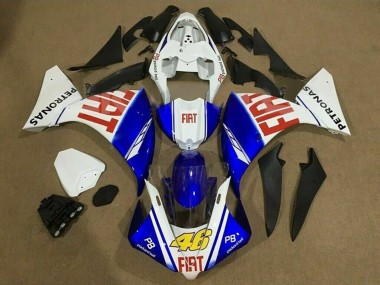 2012-2014 Yamaha YZF 1000 R1 Motorcycle Fairings - White Blue Red Fiat 46 UK