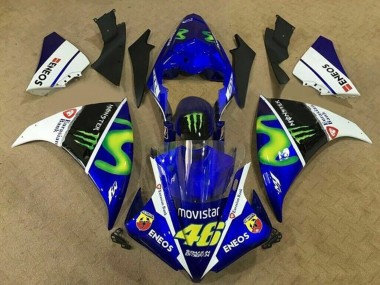 2012-2014 Yamaha YZF 1000 R1 Motorcycle Fairings - Blue White Black Green MoviStar Monster ENEOS UK