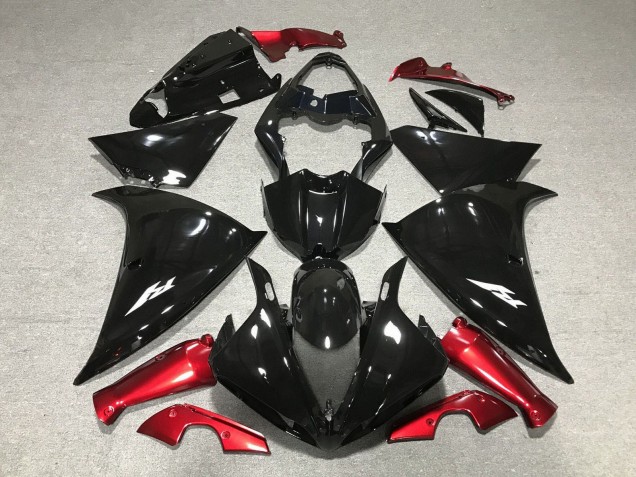 2012-2014 Yamaha YZF 1000 R1 Motorcycle Fairings - Glossy Black Red UK