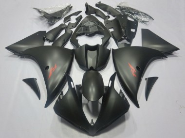 2012-2014 Yamaha YZF 1000 R1 Motorcycle Fairings - Matte Black Red Decal UK