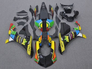 2015-2019 Yamaha YZF 1000 R1 Motorcycle Fairings - Black Green White Yellow Red Black Color Wheel HP UK