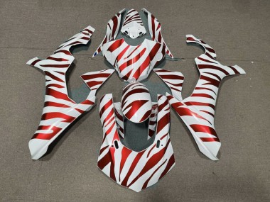 2015-2019 Yamaha YZF 1000 R1 Motorcycle Fairings - White Red Zebra UK