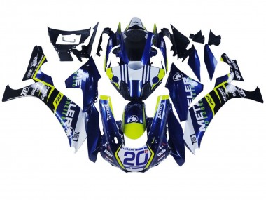 2020-2025 Yamaha YZF 1000 R1 Motorcycle Fairings - White Blue Yellow Black UK