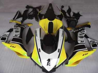 2020-2025 Yamaha YZF 1000 R1 Motorcycle Fairings - Yellow White Glossy Black Motul YSP UK