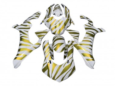 2020-2025 Yamaha YZF 1000 R1 Motorcycle Fairings - White Gold Zebra UK