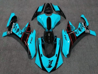 2020-2025 Yamaha YZF 1000 R1 Motorcycle Fairings - Turquoise Blue Red Glossy Black UK