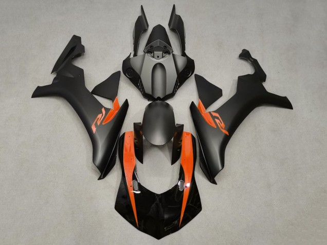 2020-2025 Yamaha YZF 1000 R1 Motorcycle Fairings - Glossy Black Matte Black Orange UK