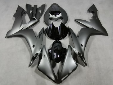 2004-2006 Yamaha YZF 1000 R1 Motorcycle Fairings - Matte Silver Glossy Black UK