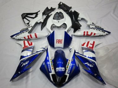 2004-2006 Yamaha YZF 1000 R1 Motorcycle Fairings - White Blue Red Fiat UK