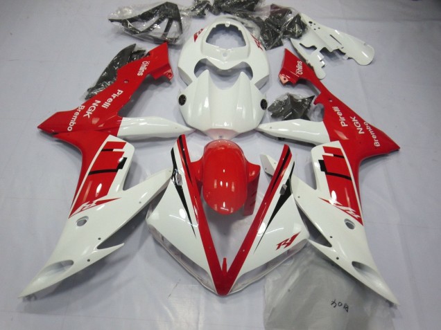 2004-2006 Yamaha YZF 1000 R1 Motorcycle Fairing - White Red Black UK